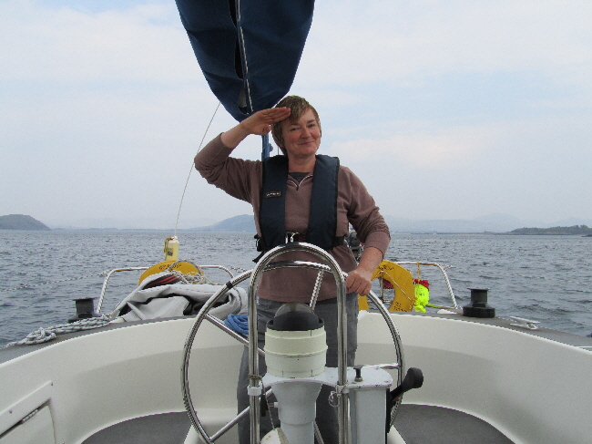 1st Mate on the helm