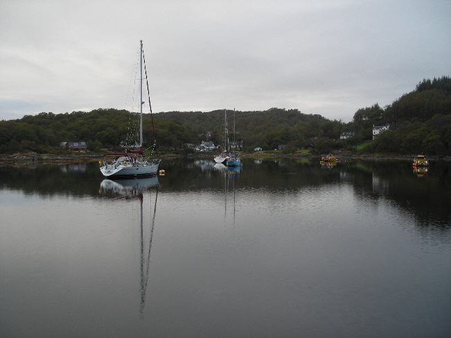 Arriving at Salen, Loch Sunart at dusk
