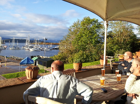 ... overlooking the marina on a beautiful evening