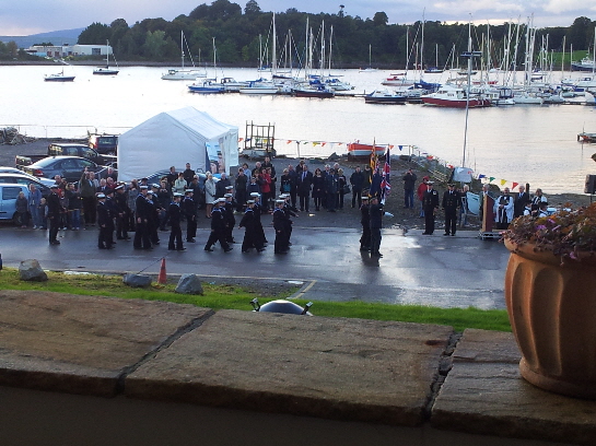 Sea Scouts parade at Dunstaffnage