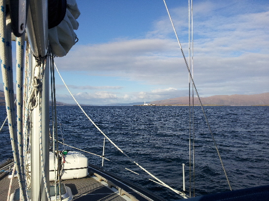 Approaching Fladda Lighthouse