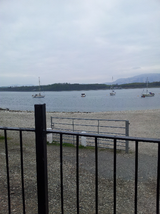 The view from the veranda of the Pierhouse Hotel, Port Appin