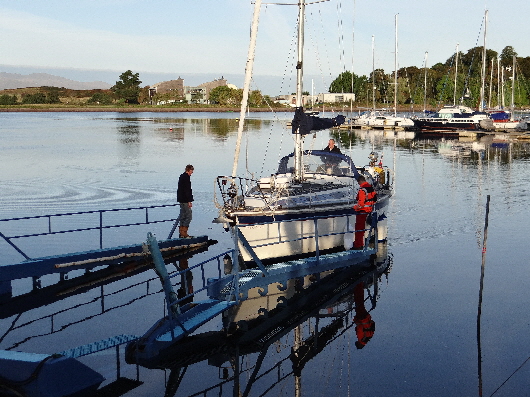 Goldrush being prepared for a lift out...