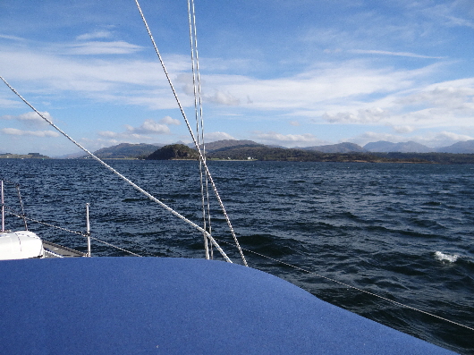 Looking north near the top of the Firth of Lorn