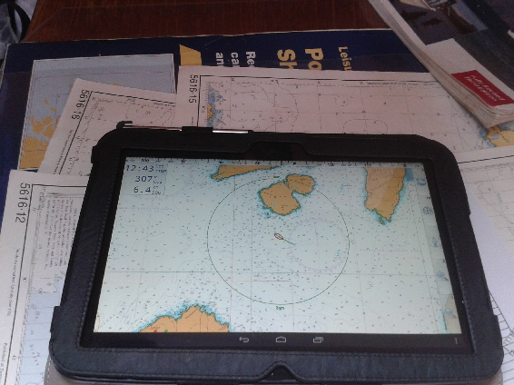 My tablet is now working as a chart plotter!
