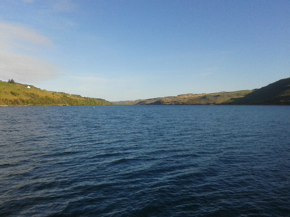 Looking back north to the entrance of Loch Harport