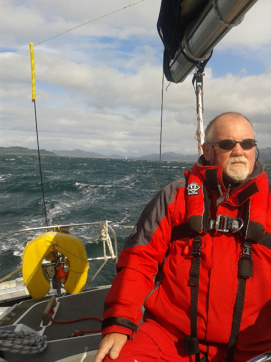A study in concentration, note the choppy seas