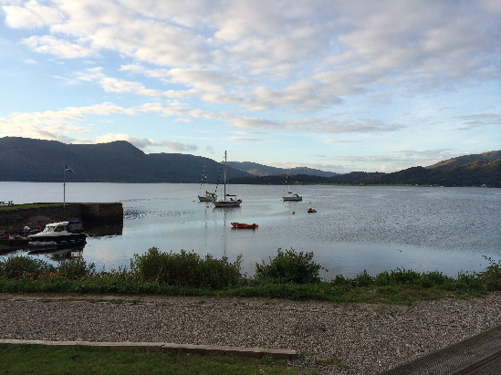 Looking at the Holly Tree moorings from their decking area
