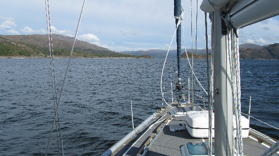Loch Sunart - Approaching the passage behind Risga