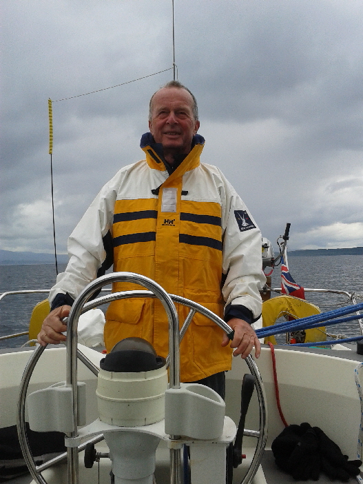 Alan on the helm