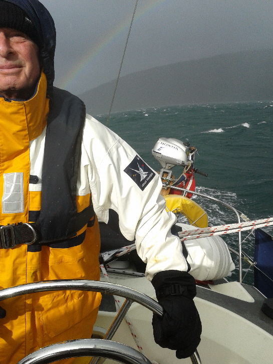 Alan helming as the weather worsens