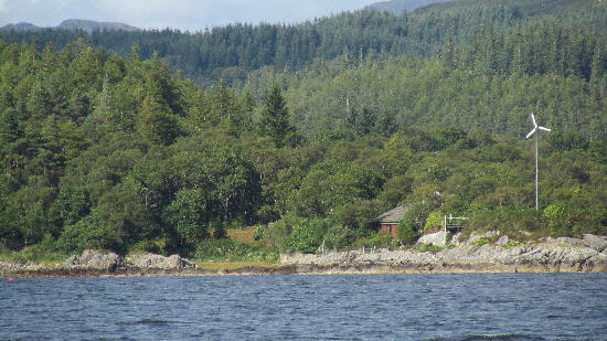 Salen Bay is just behind that windmill