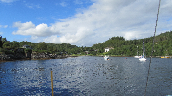 Salen Bay from the pontoon