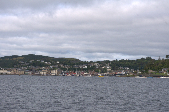 Oban showing Oban Bay Communtiy moorings and pontoon